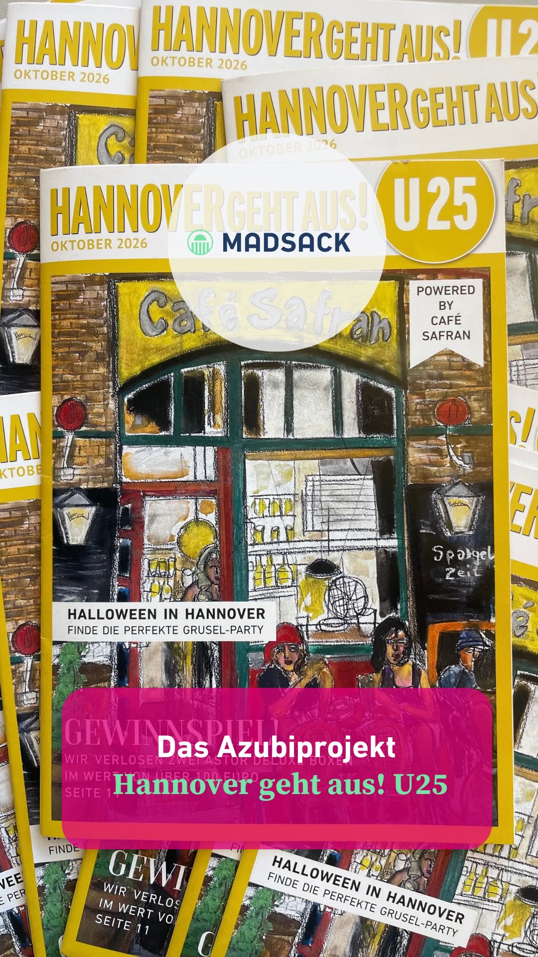 Jedes Jahr erhalten die neuen Auszubildenden und Dualis der Madsack Medien Hannover die M&ouml;glichkeit, das Magazin &bdquo;Hannover geht aus! U25&ldquo; eigenverantwortlich zu gestalten. Das Ergebnis wird der Oktoberausgabe der magaScene beigelegt. 👀 Die Arbeit an diesem Einstiegsprojekt hat uns bereits in den ersten Monaten die M&ouml;glickeit gegeben vielf&auml;ltige praktische Erfahrungen zu sammeln. Von der Konzeption &uuml;ber die Planung bis hin zur Umsetzung konnten wir das Projekt aktiv mitgestalten und dabei als Team zusammenwachsen. Am 28. September ist &bdquo;Hannover geht aus! U25&ldquo; erschienen - und damit das Ergebnis vieler Wochen gemeinsamer Arbeit. Wir m&ouml;chten uns bei allen bedanken, die uns auf diesem Weg begleitet und bei der Umsetzung unterst&uuml;tzt haben! Ihr habt die Beilage noch nicht entdeckt? Dann schaut gerne in die Online-Ausgabe und seht, was Hannover f&uuml;r die U25-Generation zu bieten hat. 🤗

#berufseinstieg #ausbildung #karrierebeimadsack #azubis
